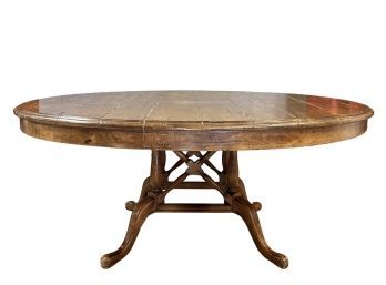 Fabulous Solid Knotty Hardwood Round Farmhouse Dining Table, Huge 70' Round