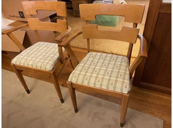 Pair Of Temple Stuart MCM Dining Chairs