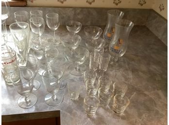 Mixed Lot Of Bar Glasses, Davy Crockett Glass