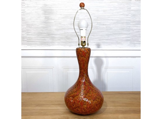 Gorgeous Mid-century Modern Teardrop Style Glazed Ceramic Lamp - Base Only