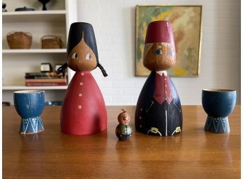 Vintage Danish Painted Wooden Figurines / Toys