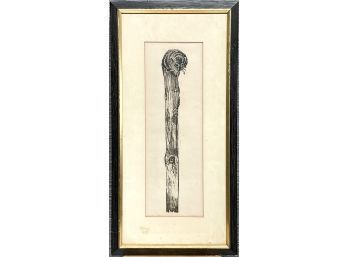 Vintage Limited Edition W.b. Hauser Woodcut Relief Print Titled 'on Top'