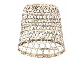 Natural Rattan Open Weave Cane Bell Pendant Lamp (1 Of 2)