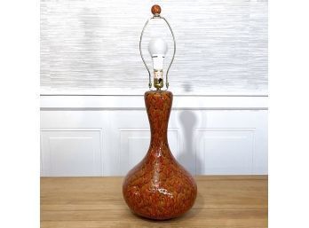 Gorgeous Mid-century Modern Teardrop Style Glazed Ceramic Lamp - Base Only