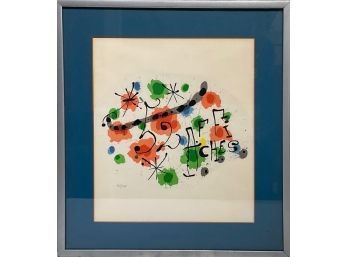 Joan Miro Framed Abstract Lithograph From 52 Affiches 46/125
