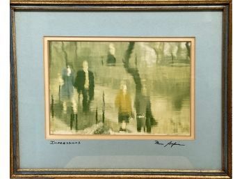 Framed Abstract Art Print - Titled 'Impressions'
