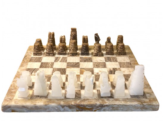 Vintage Two-sided Marble Chess Set