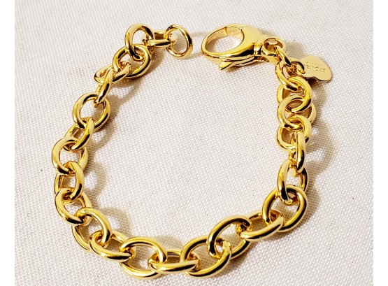 New Bronze Milor Italy Gold Plated Ladies Chain Link Bracelet