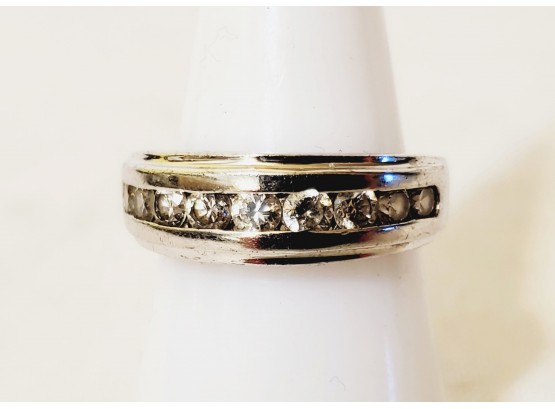 Unisex Sterling Silver 925 & CZ Size 7.25 Ring
