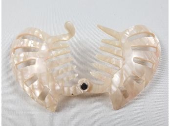 Vintage Butterfly Mother-of-pearl Plastic Hair Clip