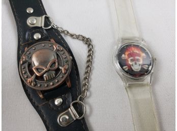 Two Skull Themed Novelty Watches