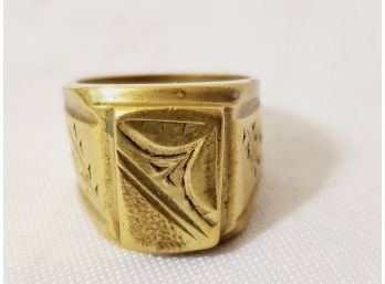 Vintage Men's Heavy Solid Brass Ring