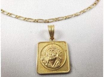 Gold-plated Religious Pendant And Chain