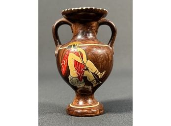 Vintage Hand Painted Wooden Vase