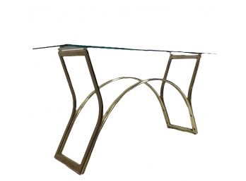 Beautiful Brass And Glass Console Table