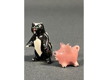 Small Figural Skung And Pig