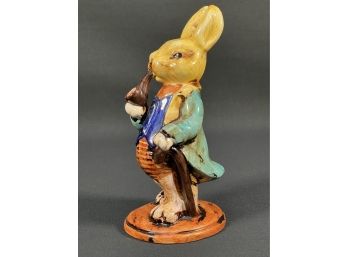 Vintage Figure Of A Regal Rabbit Smoking A Pipe