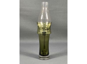 Vintage Scandinavian Glass Oil Lamp