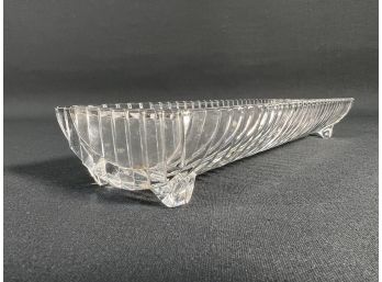 Vintage Ridgeleigh By Heisey 12' Celery Dish Clear Glass