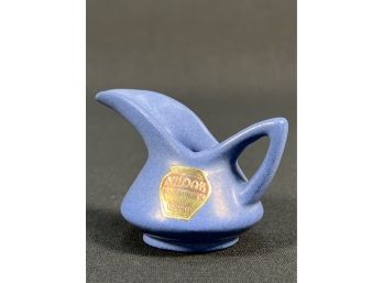 Vintage Niloak Pottery Small Blue Pitcher