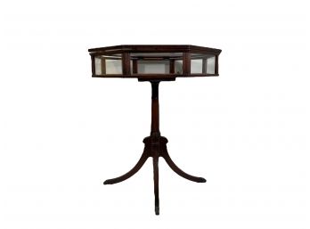Antique Octagonal Display Bijouterie Vitrine Table
