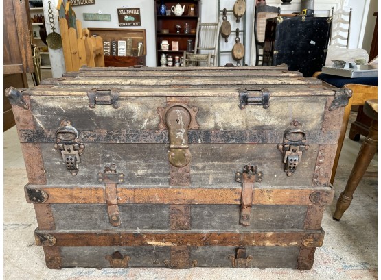 An Incredible Trunk With Very Unique Hardware And Strapping