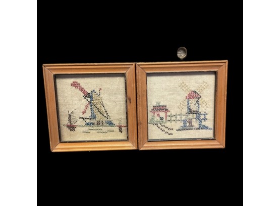 Framed Needle Point Pieces