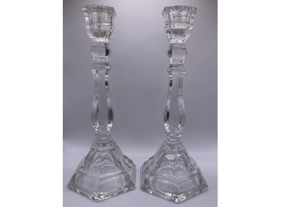 Tiffany & Co Crystal Candle Sticks -  A Striking Addition To Your Table!