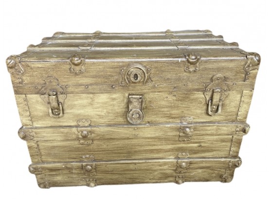 Gorgeous Trunk With A Distressed Painted Finish