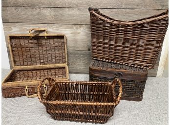 A Great Mix Lot Of Baskets