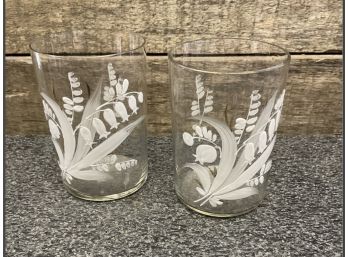 Pair Of Hand Painted Glasses