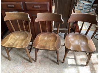 An Vintage Set Of Maple Chairs
