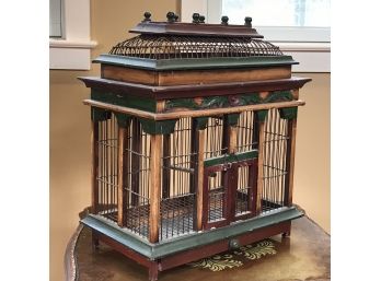Lovely Antique Style Birdcage - Great Paint - French Style - Wonderful Decorator Piece - Country Accent Piece