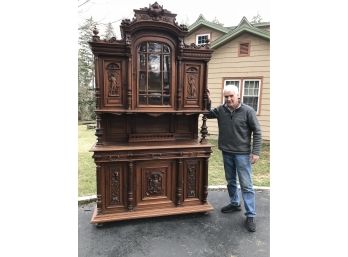 Phenomenal Antique All Carved French Cabinet  - Paid $19,500 - Absolutely Incredible - Nine (9) Feet Tall !