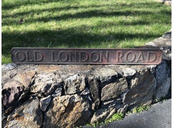 Spectacular Antique OLD LONDON ROAD Victorian Cast Iron Road Sign - VERY Large VERY Heavy - Almost 5 Feet !