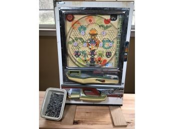 Fantastic Vintage Pachinko Machine From Japan - SHIROI KAMOME - Great Colors With Box 150 Balls - Cool Display