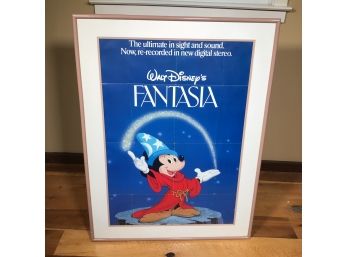 Awesome Vintage DISNEY / FANTASIA Poster - Framed - Nice Disney Collectible - Nice Decorative Poster !