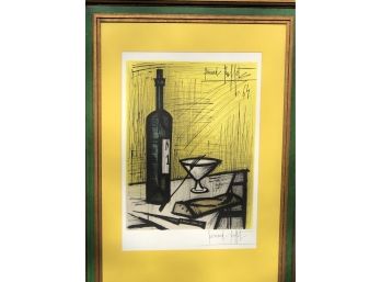 Incredible Large 1964 BERNARD BUFFET Pencil Signed Lithograph - With Certificate And Todd Gallery Information