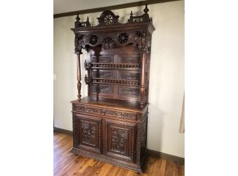 Absolutely Amazing Antique French Cabinet - Carved To Death - Paid $12,500 Over 20 Years Ago - Amazing Piece !
