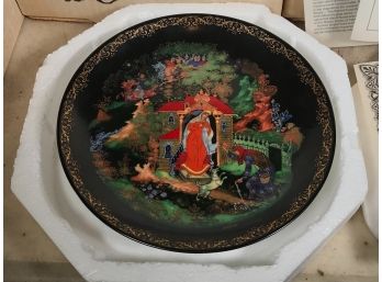 Large Collection Of 14 Vintage 'The Legend Of The Snow Maiden Plates' - Made In Russia - Wonderful Details