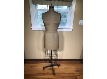 Awesome Antique BAUMAN Original Model Dress Form - Made In NYC - 1930/1940 - With Casters - Great Piece !