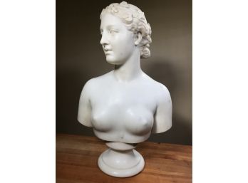 Absolutely Spectacular Carved Marble Bust - Signed - Paid $5,500 At Doyles Auction House 25 Years Ago - WOW !