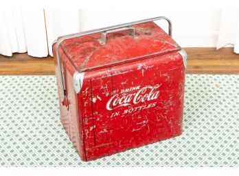 Antique Original 1950s Coca-Cola Picnic Cooler.