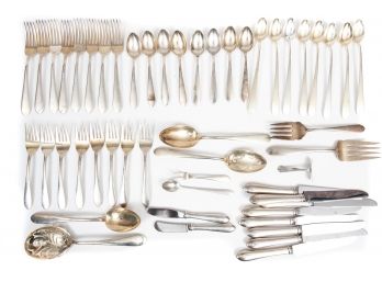 Samuel Kirk & Son Service For Eight Sterling Silver Cutlery (56.3 Troy Ounces)