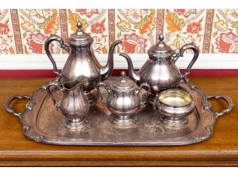 Vintage 'Remembrance' 1847 Roger Bros Tea & Coffee Silver-plate Set