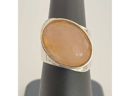 Beautiful Sterling Silver & Rose Quartz Ring