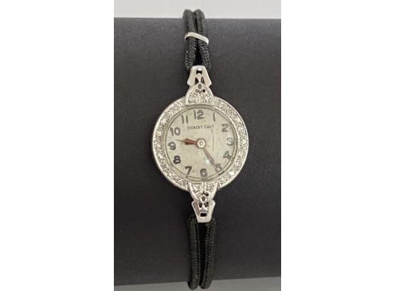 Vintage Art Deco Diamond And Platinum Ladies Wrist Watch