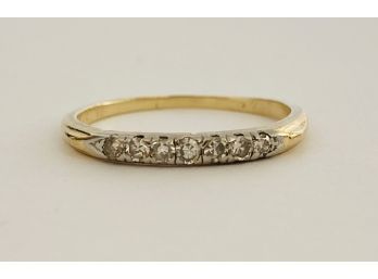 14K Yellow & White Gold 7 Stone  Diamond Ring