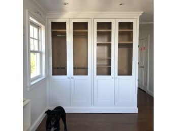 A Custom Built In Closet System-farm House Style With Galvanized Wire Mesh Doors, Closet #2