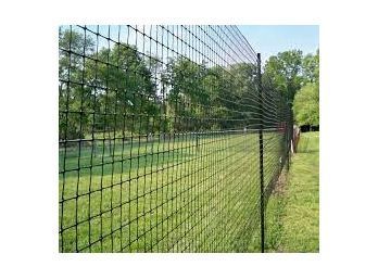 A 137' Metal Deer Fence With Posts